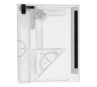 Amosfun A4 Portable Drawing Board Set for Architecture Drafting and Sketching, Lightweight Plastic Material with Rulers and Drawing Tools, Easy to Clean, for Outdoor Creation and Travel