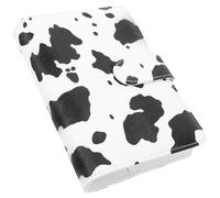 Amosfun A6 Pu Leather Budget Planner Binder with Magnetic Button, Leopard Print Black and White Cover, Loose Leaf Notebook Shell for Planning and Memory Book Use