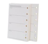 Amosfun A7 Weekly Planner Paper Refill 200pcs 6-hole Binder Inserts 120gsm Small Weekly Organizer Sheets for Office and School Personal Agenda Planning