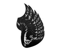Amosfun Acoustic Guitar Pickguard Scratch-resistant 10pcs 40/41 Inch Teardrop Protective Sticker Black and Silver for Folk and Classical Guitars