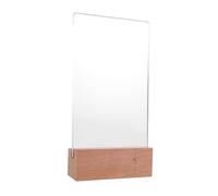 Amosfun Acrylic Certificate Display Stand with Stable Wooden Base Lightweight Tabletop Diploma Holder for Office Restaurant Trade Shows Multi Purpose Sign Holder for Easy Information