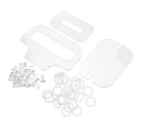 Amosfun Acrylic Hamster Cage Accessories DIY Plastic Screws and Nuts Kit with Fixing Sheets and Gaskets for Gerbil and Small Pets High Transparency Flexible Design