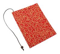 Amosfun Adjustable Red Cloud Pattern A5 Book Cover, Washable Red Cloth Book Sleeve with Anti-wear Protective Fabric for Notebook and Reading Accessories