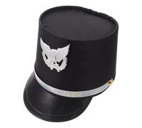 Amosfun Adult Train Engineer Hat with Adjustable Fit and Breathable Cloth Material Classic Railway Conductor Cap in Black for Parade and Group Play