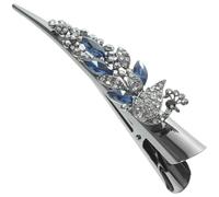 Amosfun Alligator Metal Decorative for Women Elegant Hair Clip Crystal Barrette Suitable for Curly and Thick or Thin Hair, for Shopping and Dating