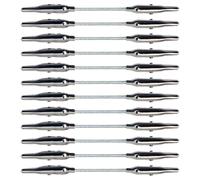 Amosfun Alloy Wire Rope Alligator Clamps 12 Pieces Double-Ended Clips for Crafting Photo Holders and Card Stands