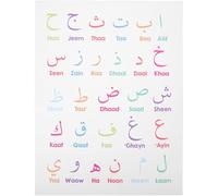 Amosfun Alphabet of Numbers School Board for Children Learning Poster Children Arabic Alphabet Numbers Poster Children Clothes Rack Wall Poster for Early Learning Educational Poster Colourful