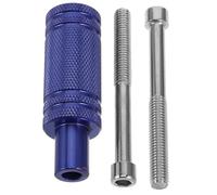 Amosfun Aluminum Alloy Motorcycle Mudguard Bracket with Motor Spotlight Mount, Front Fixed Fog Light Holder for Electric Scooter Modification, Blue External Light Bar Mount