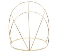 Amosfun Ancient Chinese Hair Crown Frame Hanfu Headdress Making Accessory Gold Electroplated Headband Display Organizer Suitable for Traditional Costume Craft