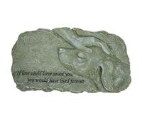 Amosfun Angel Pet Memorial Grave Stone for Pet's Final Resting Place Or Grave Stone Decoration Resin Material with Waterproof and Stable Placement Features for Dogs and Cats
