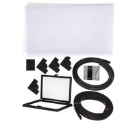 Amosfun Anti-jump Aquarium Mesh Lid with Integrated Feeding Window White Pvc and Rubber Fish Tank Top Cover Fine Mesh Structure Prevents Fish Leaping out Terrarium Tanks