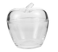 Amosfun Apple Shaped Candy Box with Lid Sturdy Plastic Clear Container for Back to School Party Favor Classroom Prize Teacher Appreciation gift for for for for for for Festive Holiday Treat Jar