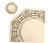Amosfun Bagua Mirror Pendant Convex Feng Shui Ornament for Home Protection and Luck Traditional Artistic Craft to Exorcise Evil Spirits Versatile Hanging Decor for Family and Workplace