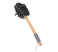 Amosfun Bamboo Charcoal Anti-Slip Handle Bath Loofah Shower Sponge Body Scrubber Exfoliating Bath Sponge for Adults Bathroom and Travel Use