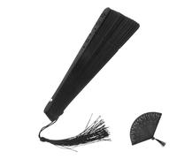 Amosfun Bamboo Handheld Folding Fan Chinese Style Hollow Pattern Bamboo Bone Lightweight for Dance Performance Party Photography Props Summer Cooling