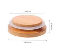 Amosfun Bamboo Mason Jar Lids with Silicone Seal Reusable Covers for Wide Mouth Jars Bamboo Bottle Caps for Home Camping Tea Coffee Shops