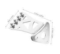 Amosfun Banjo Tailpiece 4 String Metal Silver Simple Classic Design for Banjo Repair Improving Sustain and Tone Lightweight Accessory