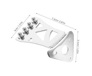 Amosfun Banjo Tailpiece 4 String Metal Silver Simple Classic Design for Banjo Repair Improving Sustain and Tone Lightweight Accessory