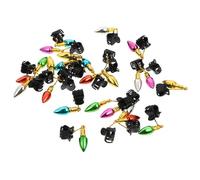 Amosfun Beard Clips Ornament 24Pcs Mini Bell Pendants Plastic Reusable Facial Hair Baubles for Men Christmas Decorations Random Color