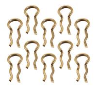 Amosfun Bicycle Brake Caliper Spring Clips 10pcs Stainless Steel Brake Pad Retaining, Noise Reduction Wear Resistant Replacement Cotter Pins for for Mountain Bike and Urban Commuting