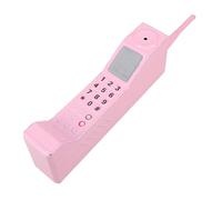 Amosfun Big Brother Model Retro Brick Cell Phone Statue Vintage Home Decor Ornament Iron Mobile Phone Sculpture for Stage Performance Farmhouse Office Display