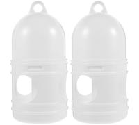 Amosfun Bird Water Drinker 2Pcs 1L Plastic Feeder Pot for Pigeons Offering Safe Hydration in Parrot and Pigeon Cages