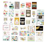 Amosfun Birthday Greeting Cards 36Pcs Artistic Paper Cards with Envelopes for Boys and Adults Suitable for Festivals