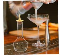 Amosfun Bitters Bottle Top Pourer with Cork Base for Secure Fit Easy Pouring and Mixing for Home Bars Restaurants Bartenders Practical Cork Stoppers for Spirits and Liquor Bottles
