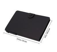 Amosfun Black Kraftpaper Time Memo with Water-based Adhesive Sticky Memo Pad Self-stick Notes and Index Label Sticker for Daily Use and Vacations