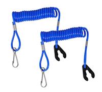 Amosfun Boat Engine Lanyard Safety Cord 2pcs Marine Emergency Stop Harness for Outboard Motors Blue - Safety Shutdown Rope for Boat Engines and Watercraft Maintenance