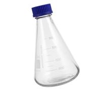 Amosfun Borosilicate Glass Conical Flask with Screw Cap Graduated Lab Grade Experiment Bottle for Chemistry Research and Educational Use Stable Bottom for Accurate Measurements