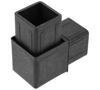 Amosfun Brace , Corner Polypropylene Plastic Black Connector for 40x40cm Square Pipe Long-Lasting Secure Connection Two-Way Pipe Fitting and Fixing for Furniture Shelf