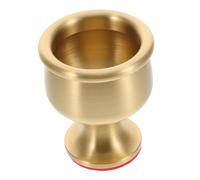 Amosfun Brass Chalice Goblet Cup for Home Mini Golden Offering Bowl for Water Tea Blessing Cup with Timeless Design Compact Worship Vessel for Buddhist and Rituals