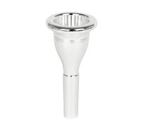 Amosfun Brass Tuba Replacement Musical Instrument Mouthpiece Strong Sound Penetration Integrated Molding Cnc Electroplated 13.3mm Silver Tuba Accessory for Professional Performance