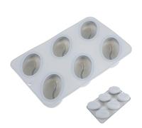 Amosfun Cake Mold Bean Shaped Silicone Mold for DIY French Desserts Mousse Pudding Candy Baking