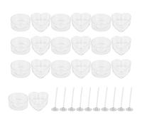 Amosfun Candle Making Kit Smooth Heart with Convenient Molds and Cotton Wicks and Rounded Shaped Candles, Practical Craft Tool for Enthusiasts