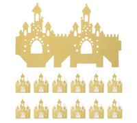 Amosfun Candy Boxes Multi-function Decorative Hollow-out Castle Wrapping Boxes Golden Paper 20pcs and Stylish Beautiful Design for Graduation Week Party Favour, for Snacks Handicrafts