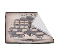 Amosfun Canvas Family Tree Poster 36x24cm Blank Genealogical Tree Picture Handwritten Ancestry Name Recording Chart for Home and Educational Use