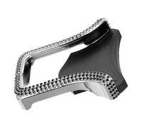 Amosfun Car Phone Holder Air Vent Mount Rhinestone Decoration, U-Shape Telescopic Bracket, Black Car Mounted Phone Holder for Navigation and Hands-Free Use