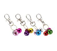 Amosfun Cat Bell Training Charm Pendants for Cats and Small Dogs 4pcs Metal Assorted with Crisp Sound, Safe and Stylish Accessories Random Color for Pet Collars