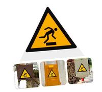 Amosfun Caution Trip Floor Warning Sign Adhesive Sticker for Uneven Surfaces Visual Safety Alert for Employees and Visitors Prevents Tripping Hazards