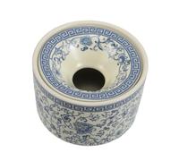 Amosfun Ceramic Ashtray Elegant Blue Large Capacity with Lid and Windproof Design Portable Ashtray with Lid Smell Prevention for Home and Bar Use Suitable for Indoor Smoking and Tea