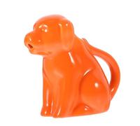 Amosfun Ceramic Creamer Jug Dog Shape Milk Holder Sauce Serving Pitcher for Home Restaurant BBQ Buffet Cartoon Orange Ceramic Animal Design for Salad Dressings Soy Sauce Hot Maple Syrup