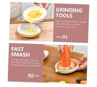 Amosfun Ceramic Grinding Plate Ginger Crusher Garlic Masher Kitchen Gadget for Smooth Potato Mash and Food Prep Wear Resistant White Kitchen Tool for Food and Home Seasoning