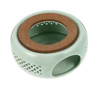 Amosfun Ceramic Teapot Warmer with Candle Holder for Tea Heating and Warming Creative Fruit Scented Light Green Tea Heater Stove Safe Ceramic for Home Use