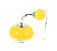 Amosfun Ceramic Wall Hook Multipurpose Hanger for Clothes Hats Towels Round Single-Color Design in Yellow Stylish Coat Hook for Kitchen Bathroom Bedroom Wardrobe Decor