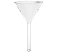 Amosfun Chemistry Lab Triangle Funnel Glass Feeding Funnel Wide Neck Large Capacity Spill-resistant Reusable