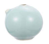 Amosfun Chinese Calligraphy Water Dropper Porcelain Ink Dish with Hand-painted Pufferfish and Lotus Half-round Blue Water Container for Ink Grinding and Brush Calligraphy Art Supplies