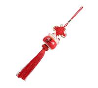 Amosfun Chinese Knot Craft Arm Waving Fortune Cat Tassel Hanging Ornament for Decor Present