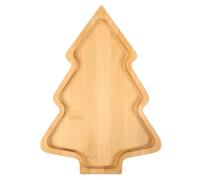 Amosfun Christmas Charcuterie Board Xmas Tree Shaped Food Serving Platter, Holiday Appetizer Tray Cheese Board, Christmas Kitchen Decoration (28x20cm)